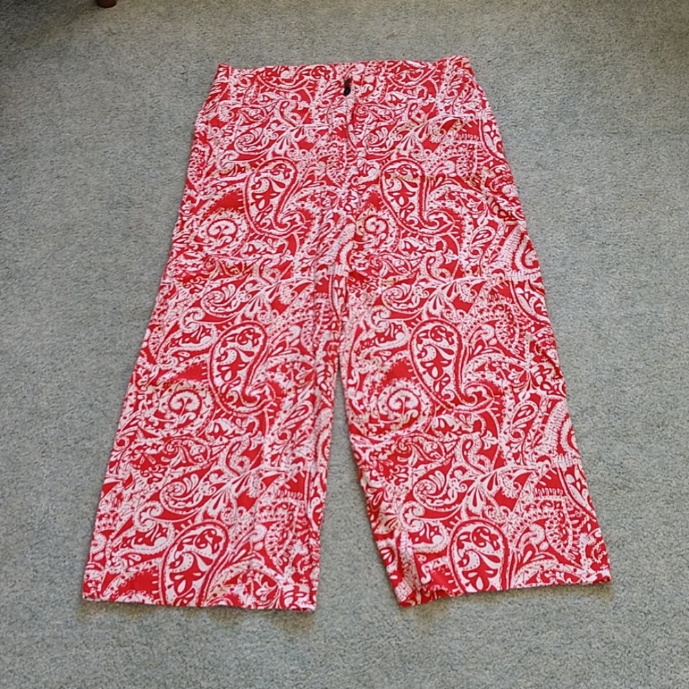 LOFT wide leg crop pants size 8